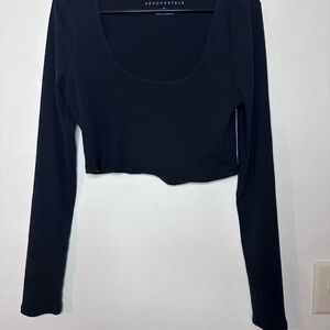 Aeropostale Women's Black Crop Top